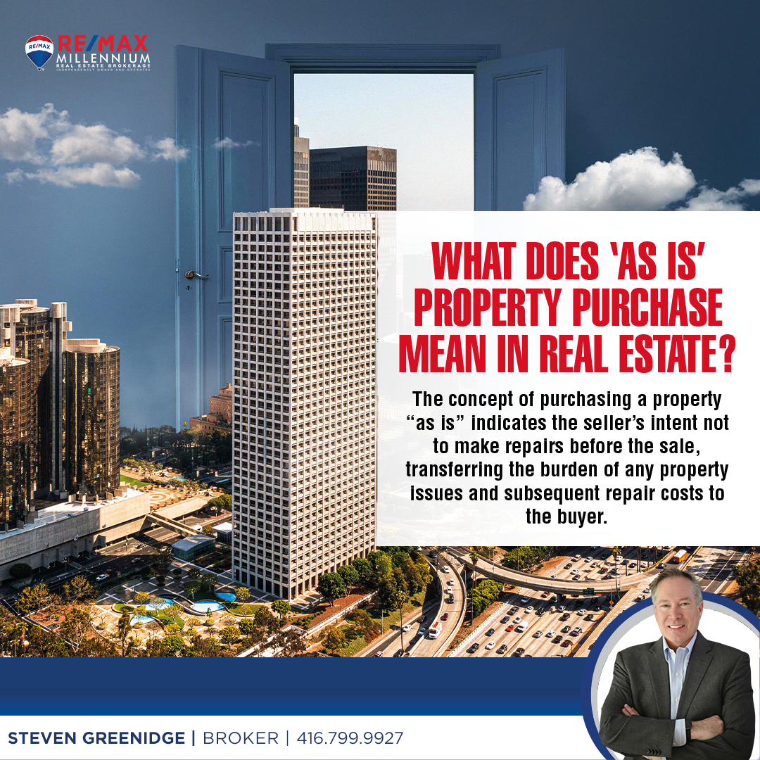 What does as is mean in real estate